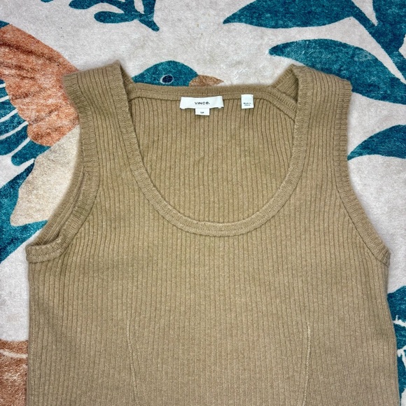 Vince Tan Wool & Cashmere Dress - Picture 4 of 5